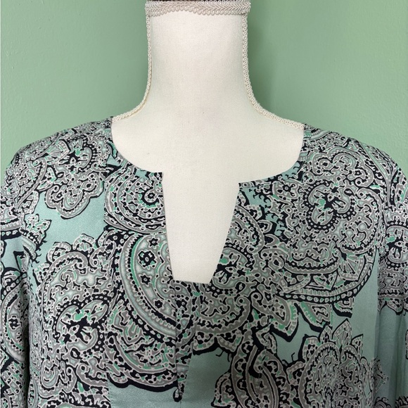 The Limited Black and Green Paisley Blouse XLArge - Picture 3 of 6